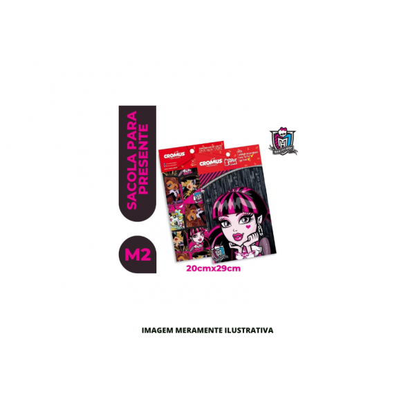 SACOLA PARA PRESENTE - CROMUS - M2 15X22cm MONSTERHIGH - CX40